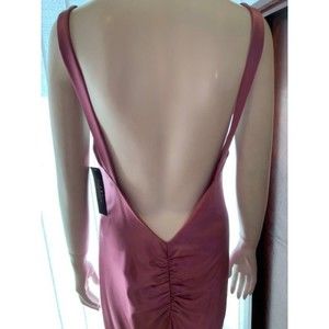 NWT ABS Deep V Back Silky Satiny Dress - 10